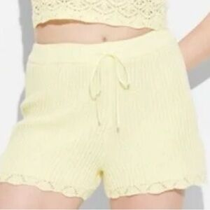 Wild Fable Yellow Knit Shorts